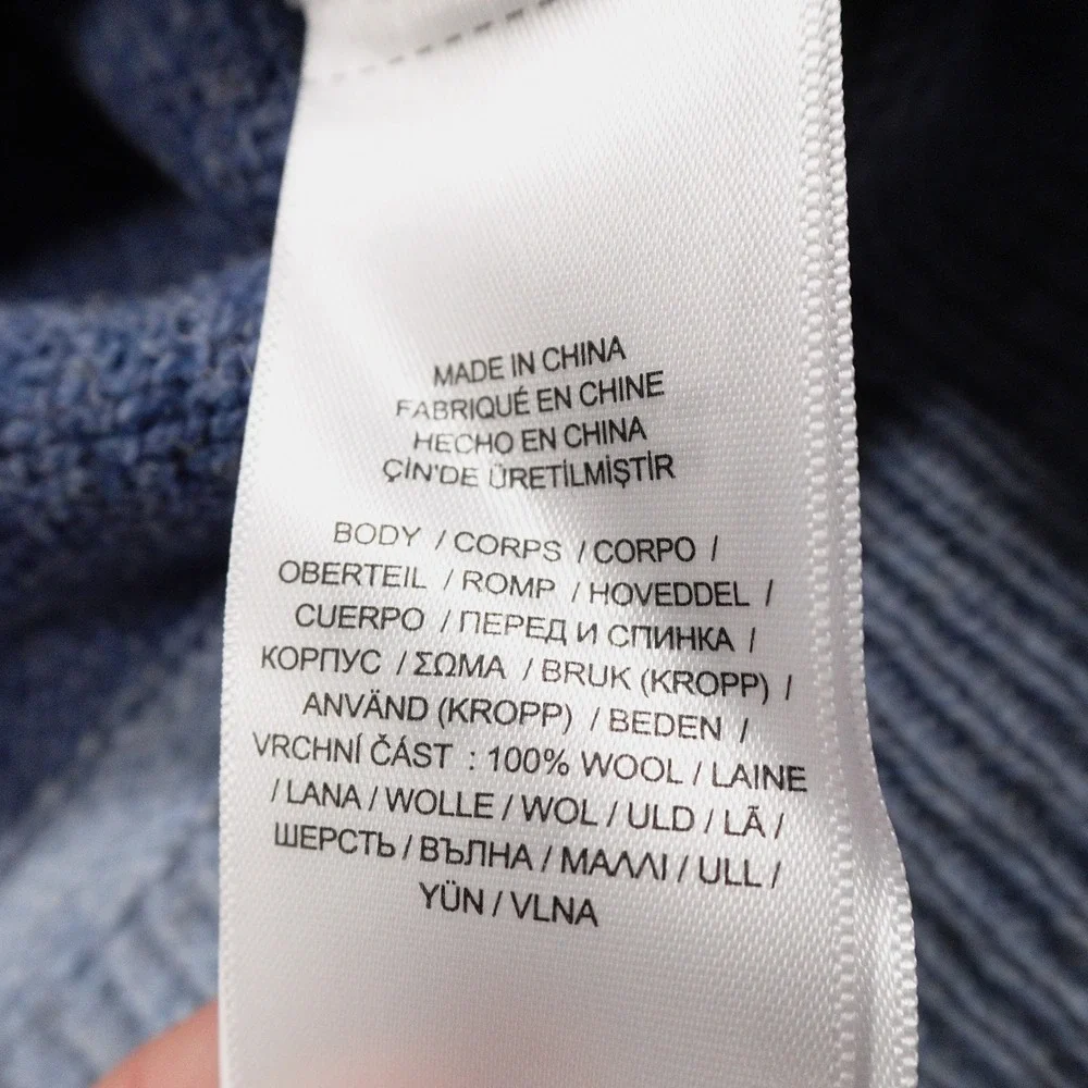 NWOT POLO RALPH LAUREN Men's Size L Blue Striped 100% Wool‎ Rugby Sweater Shirt